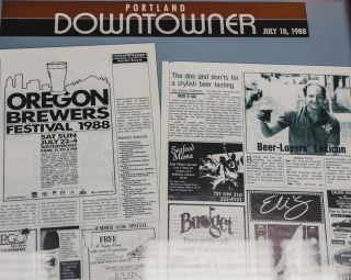 Press coverage of the first Oregon Brewers Festival in 1988