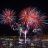 Downtown Portland\'s annual fireworks show takes place in the Willamette River, just south of the Hawthorne Bridge.