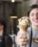 A fresh waffle cone from Ruby Jewel Scoops