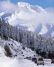 The approach to Mount Hood in winter.