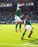 The Portland Timbers celebrate a goal on their home field.