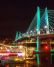 The Portland Spirit floats by Tilikum Crossing during the Winter Light Festival.