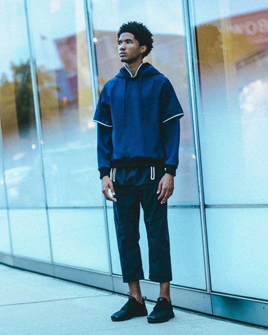 Portlander Christopher Bevans designs futuristic athleticwear for his label, DYNE.