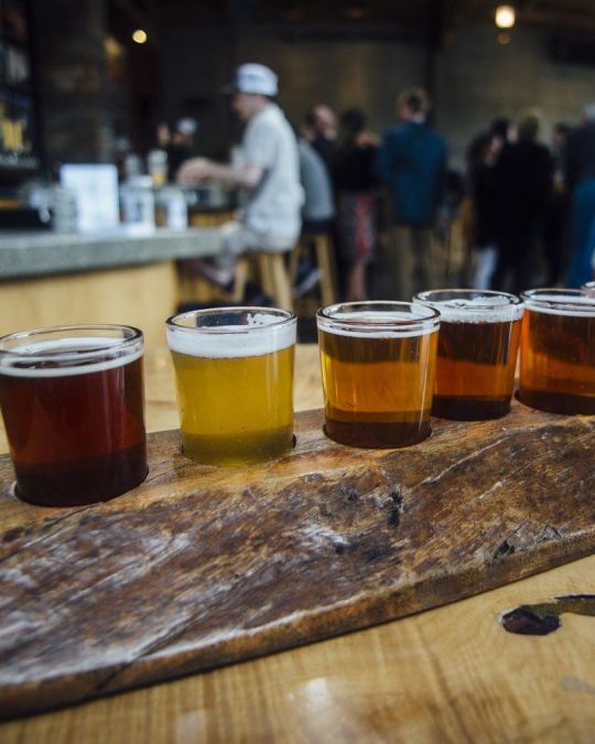 Sip your way through a flight of fresh local beers at Base Camp.
