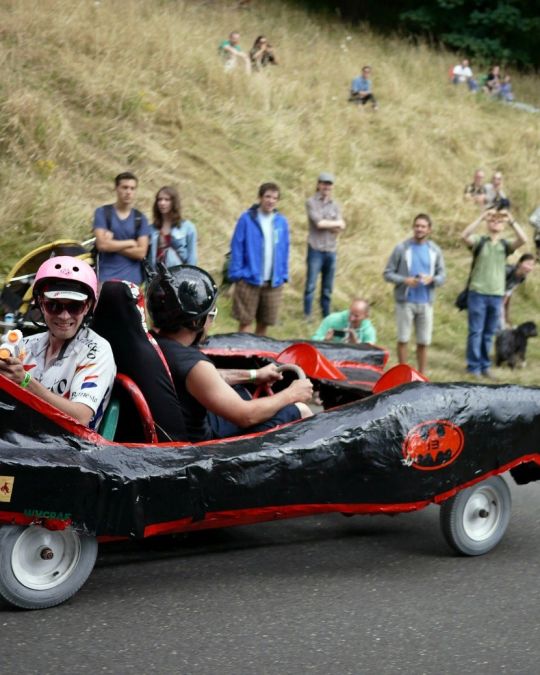 The PDX Adult Soapbox Derby returns to Mt. Tabor Park each year.