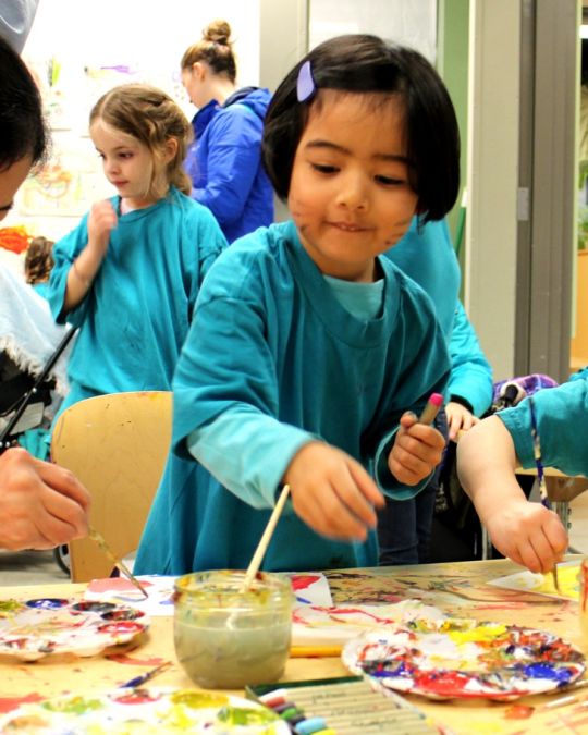 Families play and learn together at the Portland Children\'s Museum.