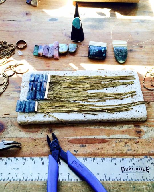 Beach Bones pieces feature organic lines and translucent colors.