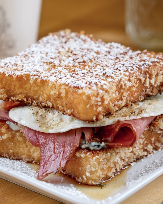 Enjoy sweet and savory brunch flavors with a French Toast Sandwich at the Big Egg.
