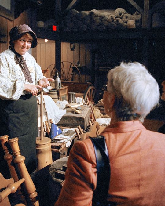 A historical interpreter at the End of the Oregon Trail