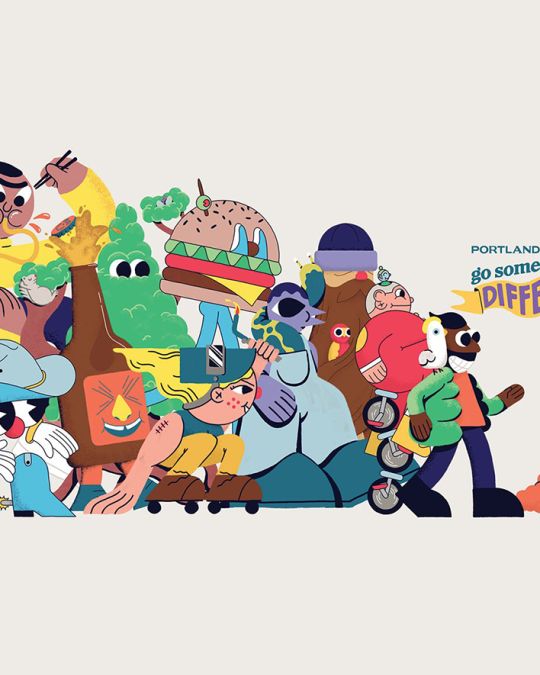Travel Portland\'s 2020 winter advertising campaign, \"Go Somewhere Different.\"