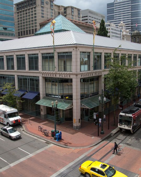 There are several parking lots within walking distance of downtown\'s Pioneer Place mall.