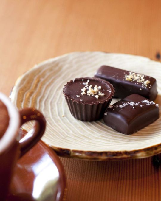 Local chocolatier Alma Chocolate serves their intricate, handmade treats at their flagship store in Northeast Portland\'s Kern neighborhood.