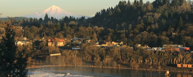 Historic Oregon City is located near the iconic Willamette Falls.