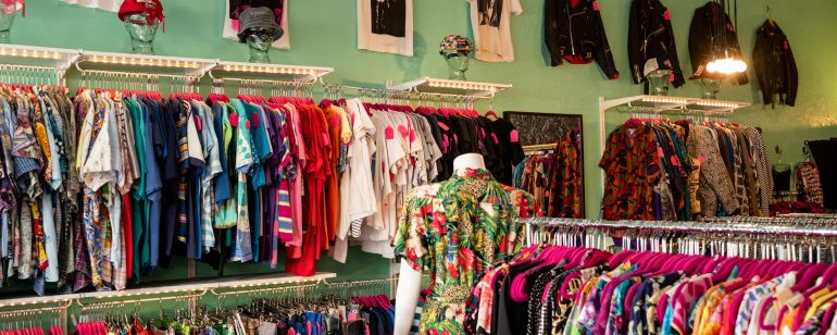 Wyld Stallyns Vintage is one of Portland\'s many neighborhood boutiques specializing in used clothing.