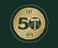 Gold metallic effect logo emblem