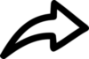 An arrow icon meant to indicate sharing.