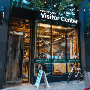 Exterior of the Portland Visitor Center