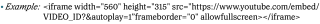 an example of the code required to embed a graphic image