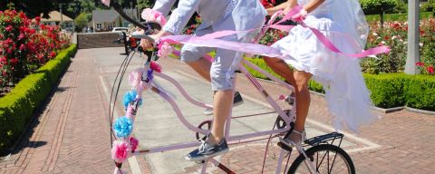 Pedalpalooza tall bike wedding