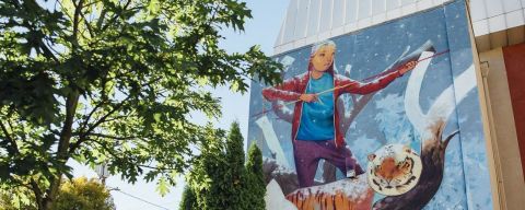 Mural by Cambodian-American painter Andrew Hem