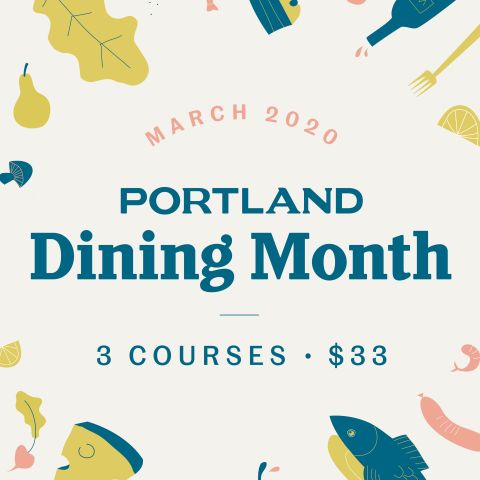 Graphic promoting Portland Dining Month