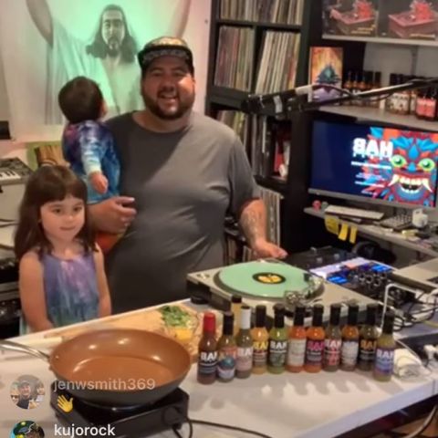 In his #TelePortland video, David van Overeem of HAB Sauce made breakfast burritos and did a live DJ set.