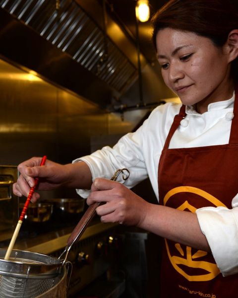 Chef Mayumi Hijikata prepares ramen