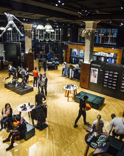 interior of the Nike Portland store