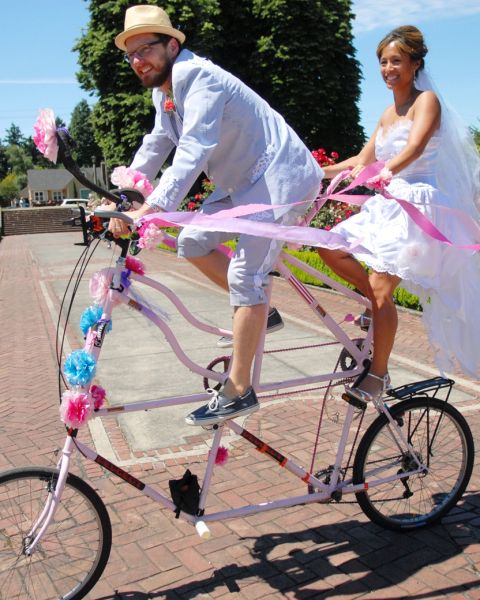 Pedalpalooza tall bike wedding