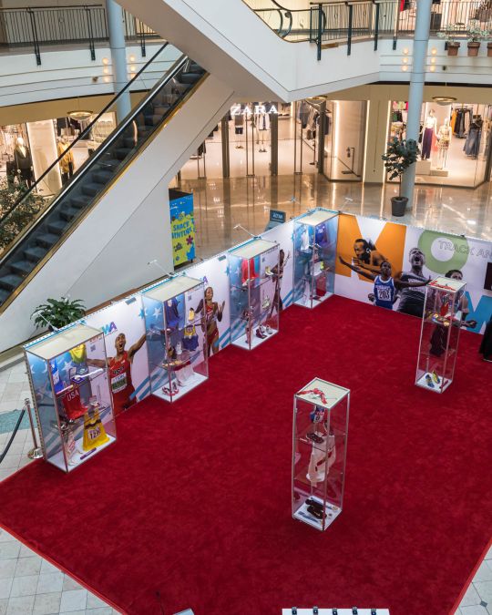Aerial view of MOWA heritage exhibit at Pioneer Place