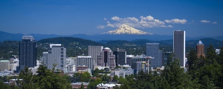 Photo of Portland skyline.