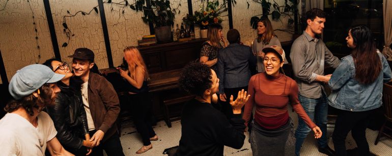 people dancing on a dance floor