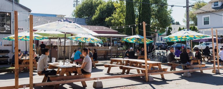 Stormbreaker Brewery on North Mississippi Avenue expanded its patio seating area during the COVID-19 pandemic.