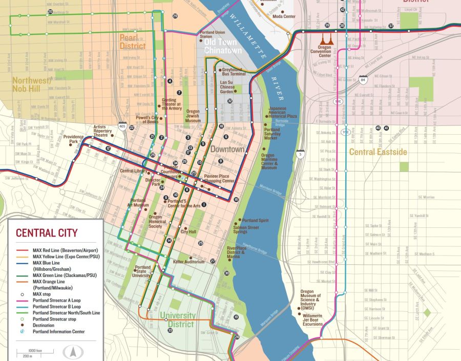 transit map of central city