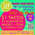 Cha Cha Cha Anniversary Party