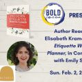Author Reading by Elisabeth Krame in Conversation with Emily Sterling