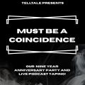 black and white event poster with text stating name of event