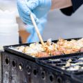 food being grilled outdoors