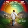 Poster for the documentary The Man Who Saves the World?, showing peace activist Patrick McCollum on a global journey with quotes from Jane Goodall and The Hollywood Reporter, plus credits for director Gabe Polsky and executive producers Peter Farrelly and Danny McBride.