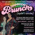 drag queens posing under name of event