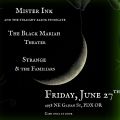 event poster with text over a moon