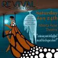 dare and derriere aerial burlesque show poster for Revival at Alberta Rose Theatre on January 24th 2026