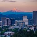 mountain behind skyline