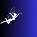 a fairy with stars coming out of magic wand