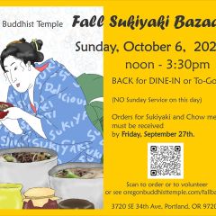 Oregon Buddhist Temple Fall Bazaar
