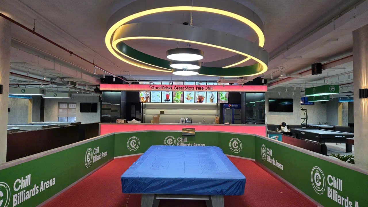 Khu bàn bida câu lạc bộ billiards