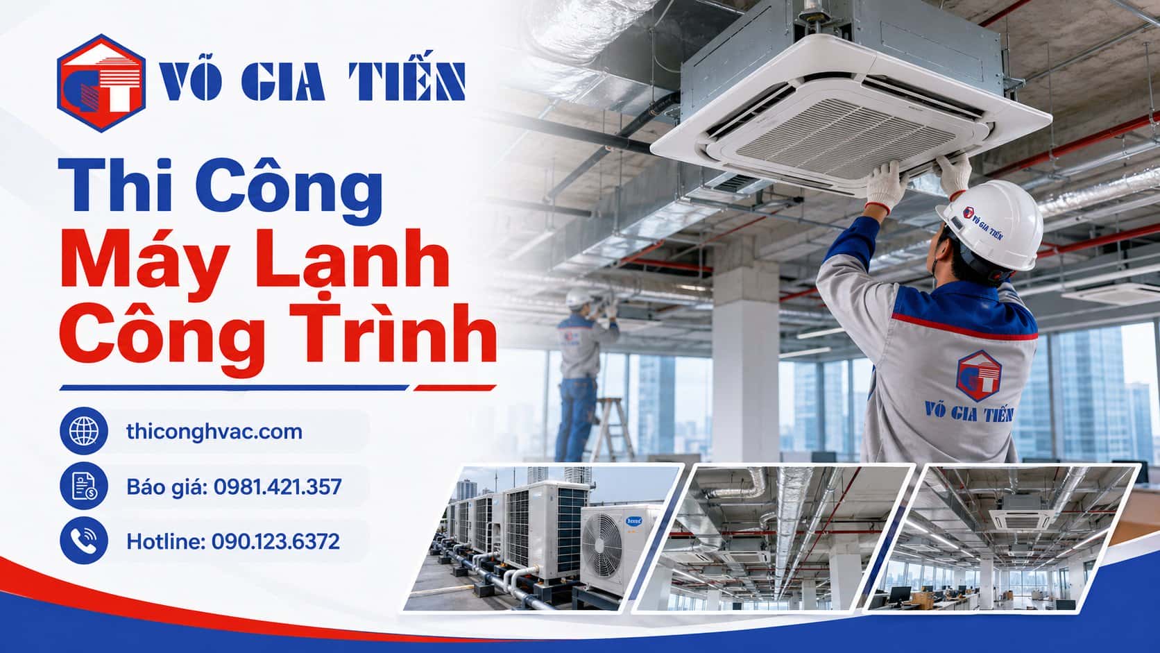 Thi Công Máy Lạnh Công Trình | Quy Trình & Báo Giá