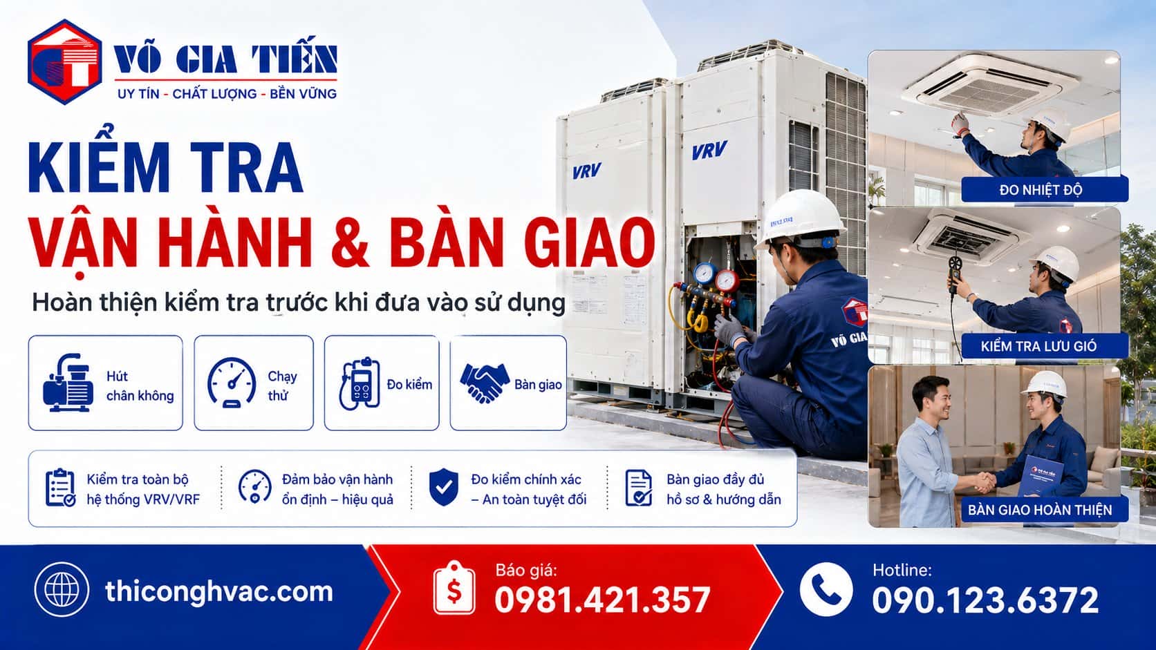 Kiểm tra bàn giao hệ thống VRV/VRF sau thi công