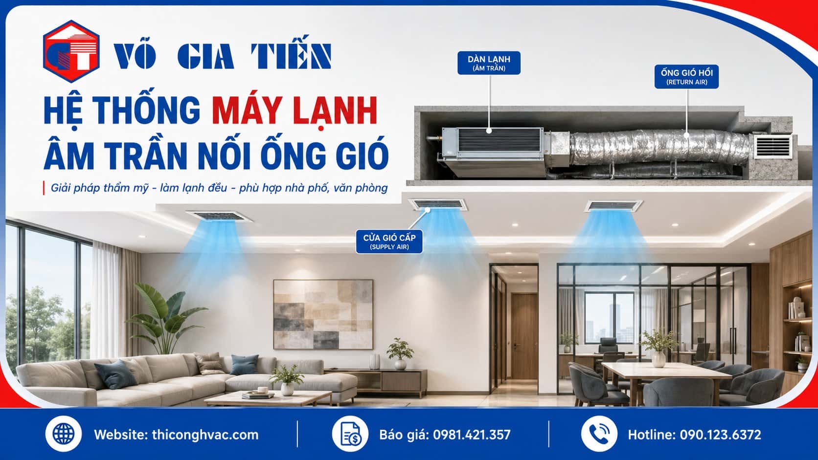 Hệ thống máy lạnh âm trần cần kiểm tra tiếng ồn