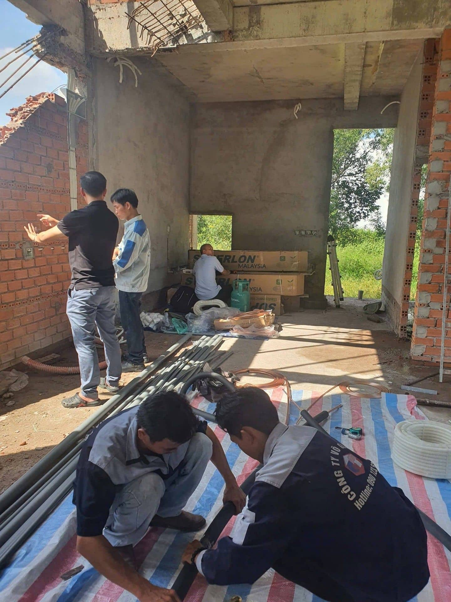 Gia công lắp ráp ống gió tại công trình
